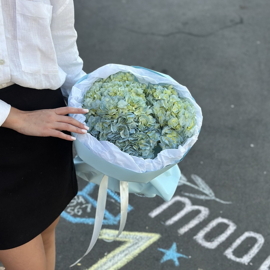 Моно букет из гортензий - 3 шт