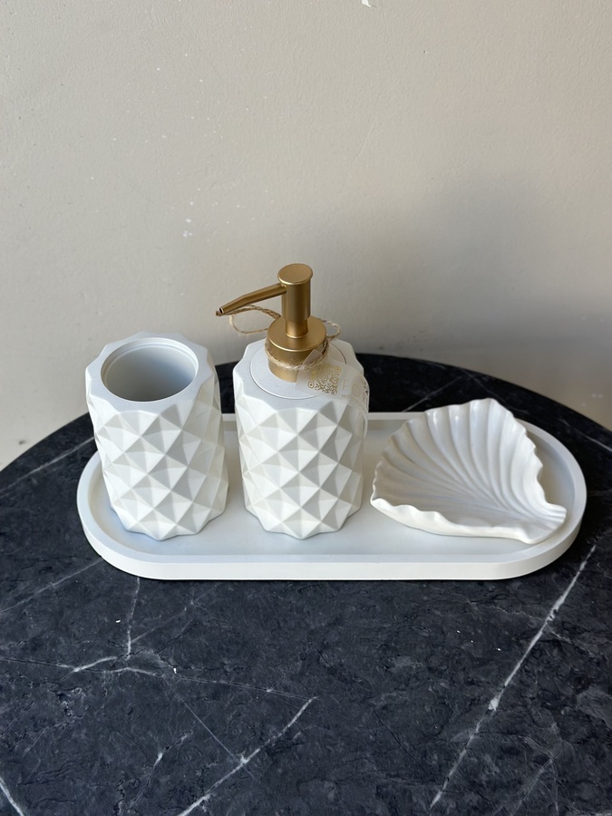 Гипсовый набор для ванны белый